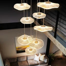 Ljojo Luxury Gold LED Lotus Chandelier for Dining Room Staircase Nordic Creative Lighting