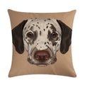 Cartoon Dog Cushion Cover by Ljojo - Linen Pet Pillow for Home Office Sofa Decor