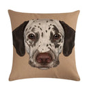 Cartoon Dog Cushion Cover by Ljojo - Linen Pet Pillow for Home Office Sofa Decor