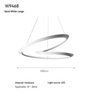 Modern Nordic Line Chandelier | Simple Living Room Art Lamp by Ljojo