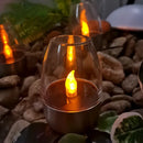 LED Solar Light Waterproof Candles Outdoor Rechargeable Tea Lights for Party Garden Decor by Ljojo