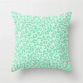 Ljojo Mint Green Geometric Animal Print Pillowcase for Home and Office Decor