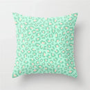 Ljojo Mint Green Geometric Animal Print Pillowcase for Home and Office Decor
