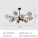 Ljojo Modern Glass Ball Pendant Light for Living Room, Dining Room, LED Indoor Lighting