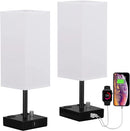 Ljojo LED Desk Lamp with USB Charge Ports, Dimmable Bedside Reading Light