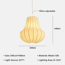 Wabi Sabi Pearl Silk Pendant Light Fixture for Living Room by Ljojo
