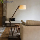 LED Floor Lamp Wabi-sabi Standing Wood Chandelier Light for Bedroom by Ljojo
