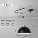 Modern Rocking Arm Pendant Lamp Movable Hanging Chandelier for Living Room by Ljojo