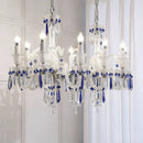 K9 Crystal Chandelier Pendant Light - Elegant White E14 LED Luxury Home Decor by Ljojo