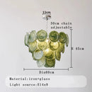 Murano Glass Chandelier: Blue Green Pink Glossy Ceiling Light for Girls Room by Ljojo