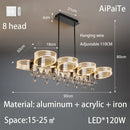 LED220V Scandinavian luxury chandelier living room, acrylic lustre for Bedroom Kitchen by Ljojo