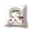 Cute Cat Cushion Cover by Ljojo: Cartoon Pets Pillow Case for Home Sofa Decor