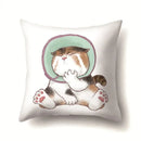 Cute Cat Cushion Cover by Ljojo: Cartoon Pets Pillow Case for Home Sofa Decor