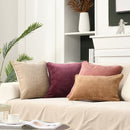 Brown Chenille Cushion Cover 18x18Inch by Ljojo - Luxe Pillowcase for Home Decor