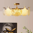 Ljojo Modern Glass LED Chandelier: Creative French Design for Living Dining Room Decor
