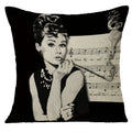 Audrey Hepburn Plush Cushion Cover by Ljojo - Home Decor Sofa Pillow Cover