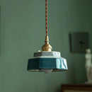Vintage LED Ceiling Chandelier Ceramic Copper Pendant Light Fixture for Bedroom - Ljojo