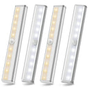 Ljojo 10-LED Motion Sensor Under Cabinet Night Light for Closet Bedroom Kitchen