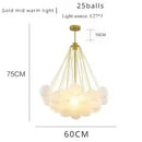 Bubble Led Chandelier Modern Gold Balls Glass Pendant Light for Dining Room by Ljojo