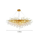 Ljojo Luxury Crystal Chandelier with Golden Base & Water Drop Decorations