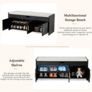 Ljojo™ Entryway Shoe Bench with Lift Top Storage and Cushioned Seat