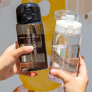 Ljojo 550ml Sports Water Bottle with Scale, Straight Drinking Lid, Outdoor Portable Kettle