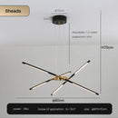 Nordic Geometry Restaurant Pendant Light Led Chandelier Indoor Remote Control Line Chandelier by Ljojo