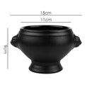 Ljojo Lion Head Ceramic Soup Bowl with Embossed Handle - Set of 2