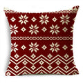 Ljojo Merry Christmas Linen Pillowcase Cushion Cover 45x45cm