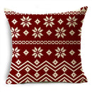 Ljojo Merry Christmas Linen Pillowcase Cushion Cover 45x45cm