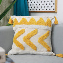 Chenille Tufted Boho Pillow Case with Tassels - Ljojo Brand
