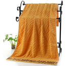 Ljojo Luxury Embroidered Bamboo Bath Towel Set - Green/Coffee/Cream - Personalized