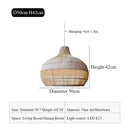 Ljojo Rattan Pendant Light Chandelier Modern Elegant Stylish Living Room Fixture
