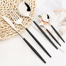 Ljojo 30-Piece Silver Stainless Steel Cutlery Set for Party Kitchen