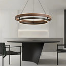 Modern Minimalist Wood Pendant Lamp Circular Chandelier Home Decor by Ljojo