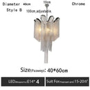 Ljojo Large Luxury Tassel Chain Chandelier Lamp for Living Dining Room Loft Villa Decor