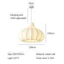 Japanese Pumpkin-Shaped Silk LED Pendant Lights | Wabi-sabi Home Decoration Chandeliers by Ljojo