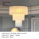 Frosted White Texture Glass Chandelier LED Lighting Fixture for Living Room Decor by Ljojo