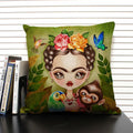 Ljojo Mermaid Linen Cushion Cover for Living Room Sofa Decoration