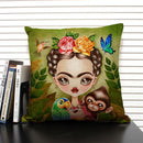 Ljojo Mermaid Linen Cushion Cover for Living Room Sofa Decoration