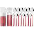 Gold Stainless Steel Cutlery Set by Ljojo - 24Pcs Western Tableware Flatware
