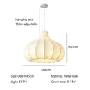 Japanese Pumpkin-Shaped Silk LED Pendant Lights | Wabi-sabi Home Decoration Chandeliers by Ljojo