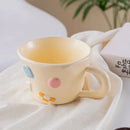 Ljojo Macaron Color Coffee Mug - 400ML Cute Ceramic Cup