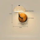 Ljojo LED Wall Sconce Yellow Travertine Pull Chain Switch, Mid Century Modern Style