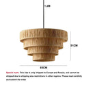 Large Japanese Woven Rattan Pendant Light for Wabi Sabi Restaurant Ljojo