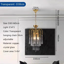 Ljojo French Luxury Crystal Chandelier Retro Glass Ceiling Pendant Lighting Bedroom Fixture