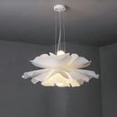 Ljojo Lotus Shape LED Chandeliers Cream Lighting Fixtures for Modern Living Room
