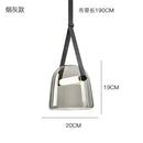 Nordic Glass Chandelier Leather Hanging Light Danish Pendant Lamp by Ljojo
