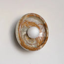 Modern Minimalist Round Jade Stone LED Wall Pendant Light Hanging Lamp by Ljojo