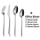 Ljojo 21-Piece Stainless Steel Cutlery Set - Mirror Finish Elegant Tableware